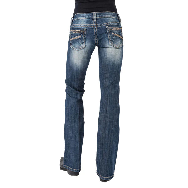 Stetson Womens Jeans 818 Contemporary Boot Cut Piercing Pocket