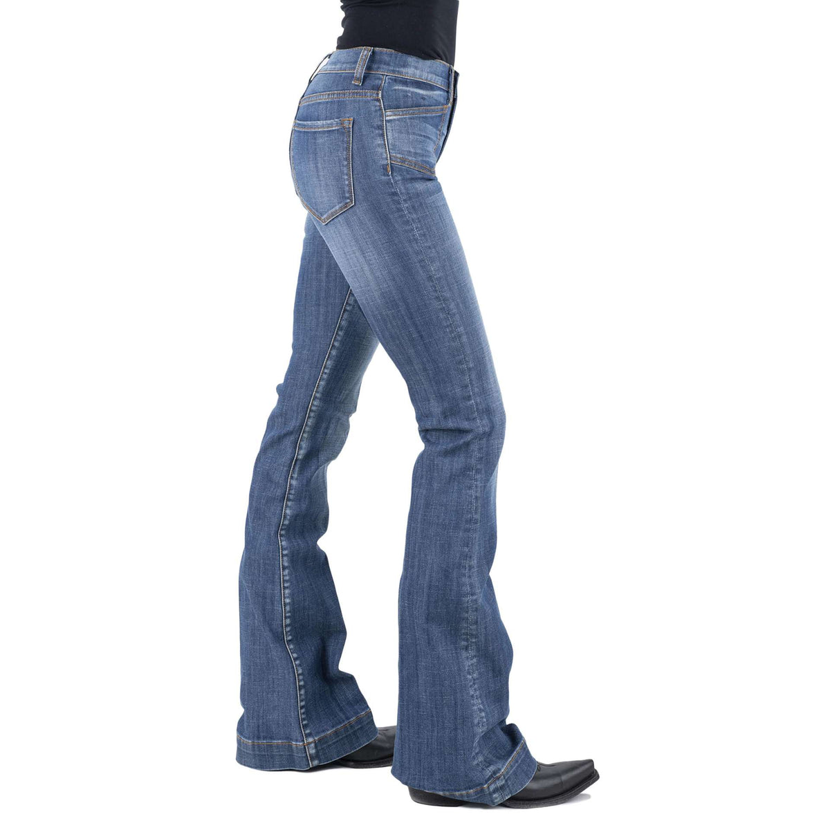 Stetson Womens Jeans 921 Flare Fit Plain Pocket