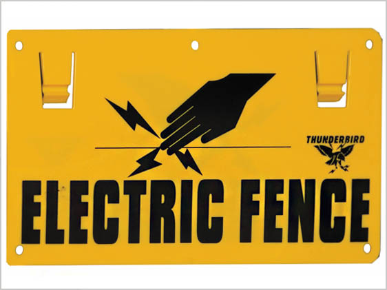 Thunderbird Sign - Electric Fence