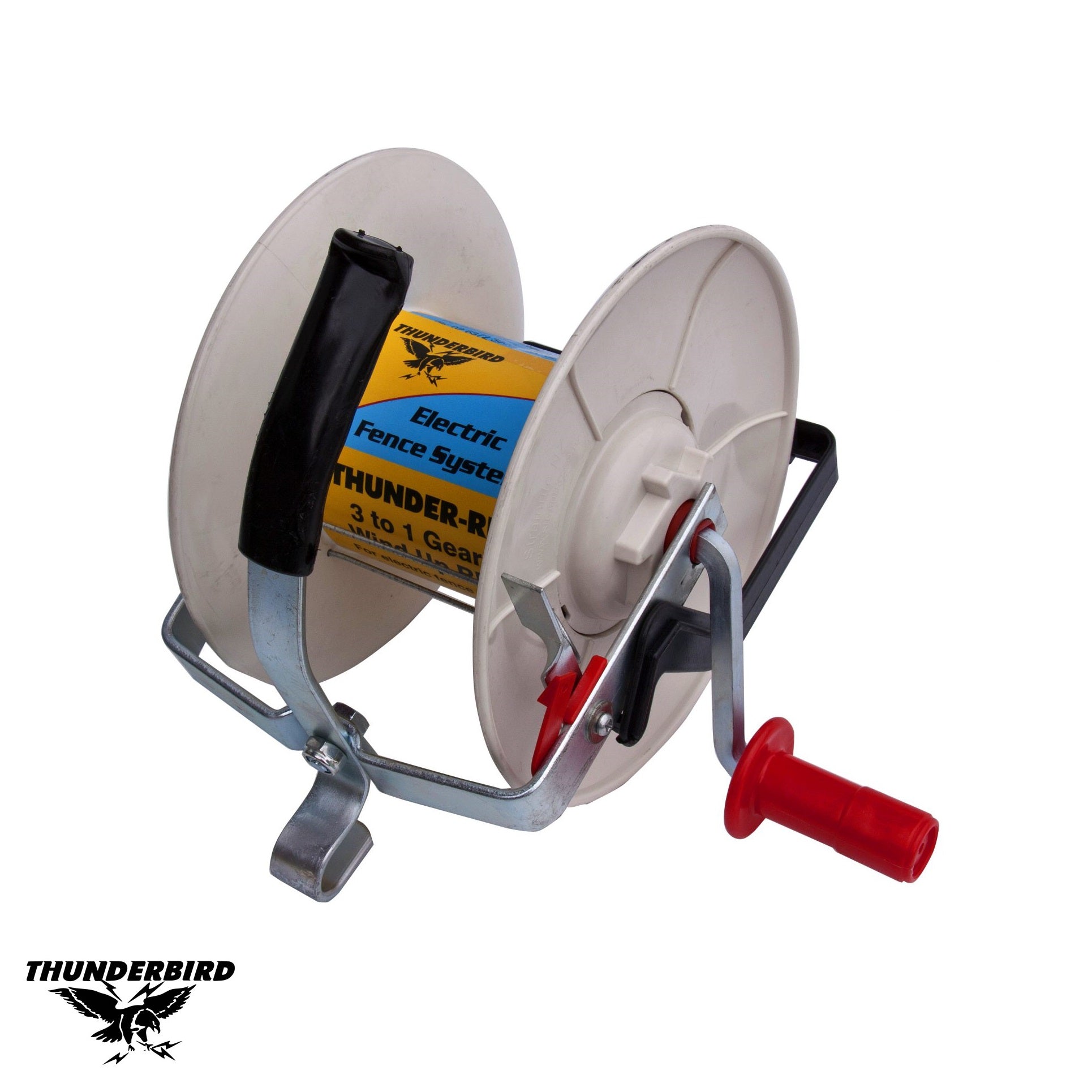 WIND UP GEARED ELECTRIC FENCE REEL FOR WIRE & POLY WIRE / TAPE