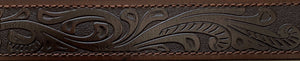 Pilbara Western Rodeo Buckle Tooled Leather Belt