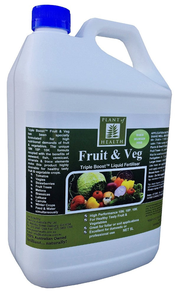 Plant of Health Fruit and Veg Triple Boost Liquid Fertiliser