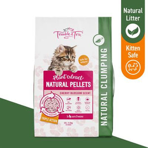 Trouble and Trix Natural Cherry Blossom Cat Litter Pellets