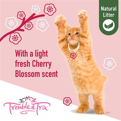 Trouble and Trix Natural Cherry Blossom Cat Litter Pellets