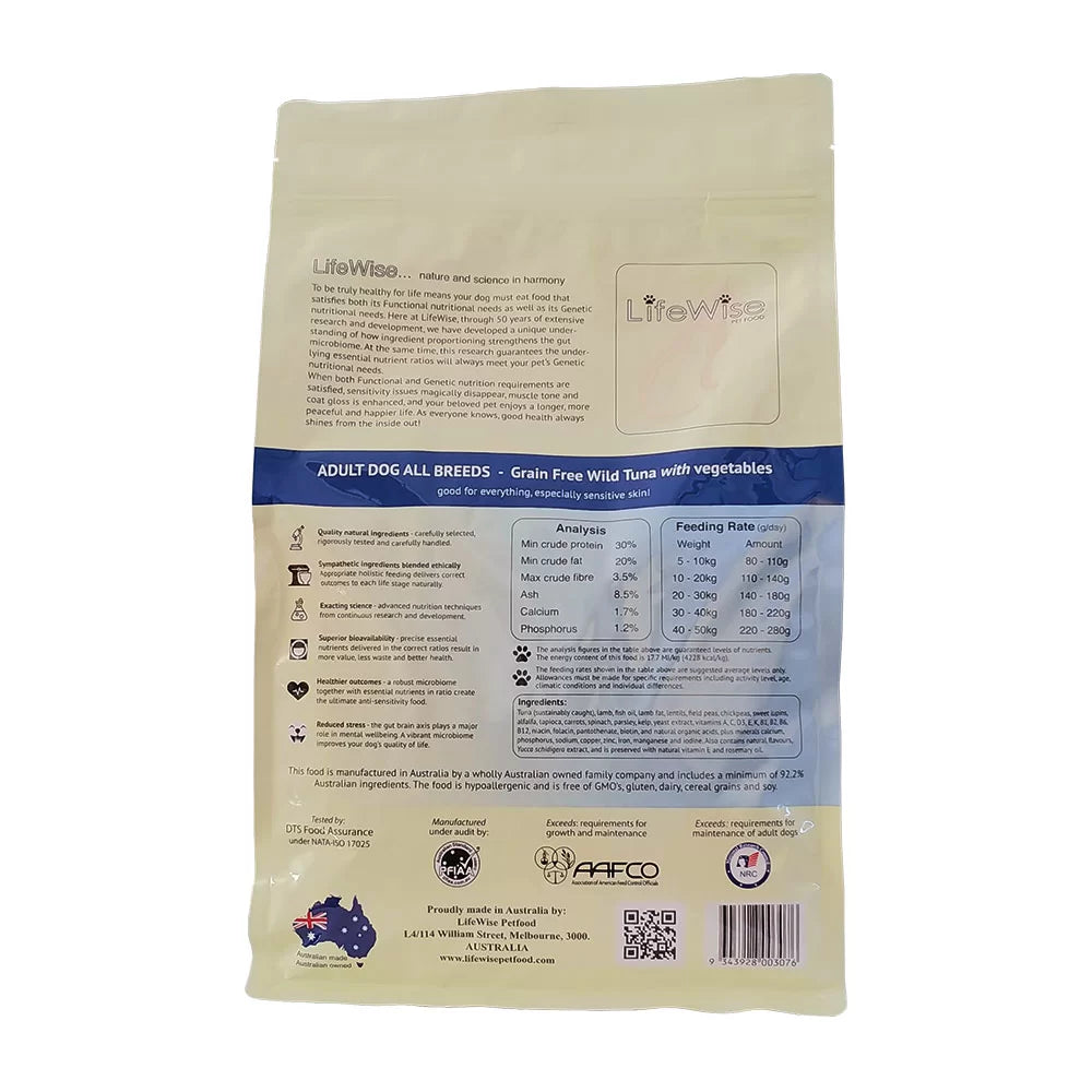 Lifewise Wild Tuna with Lamb & Mixed Vegetable Dry Dog Food