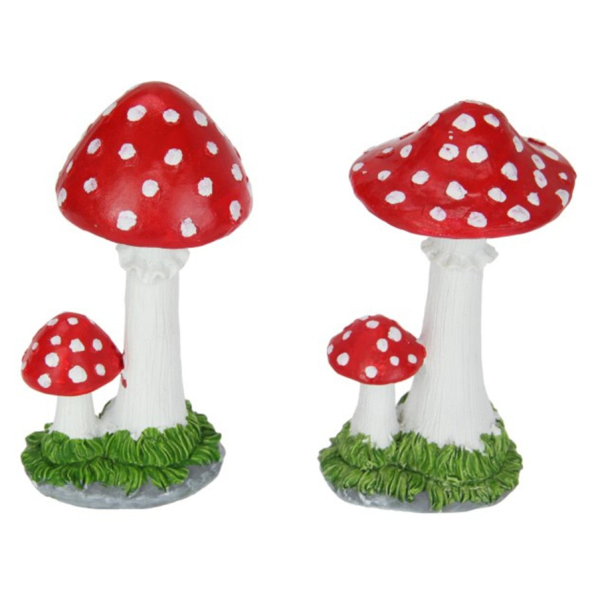 19cm Twin Red Garden Mushroom