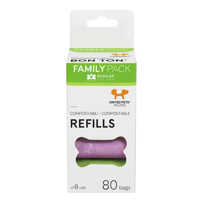 United Pets Biodegradable Bon Ton Family Pack Waste Bag Refills