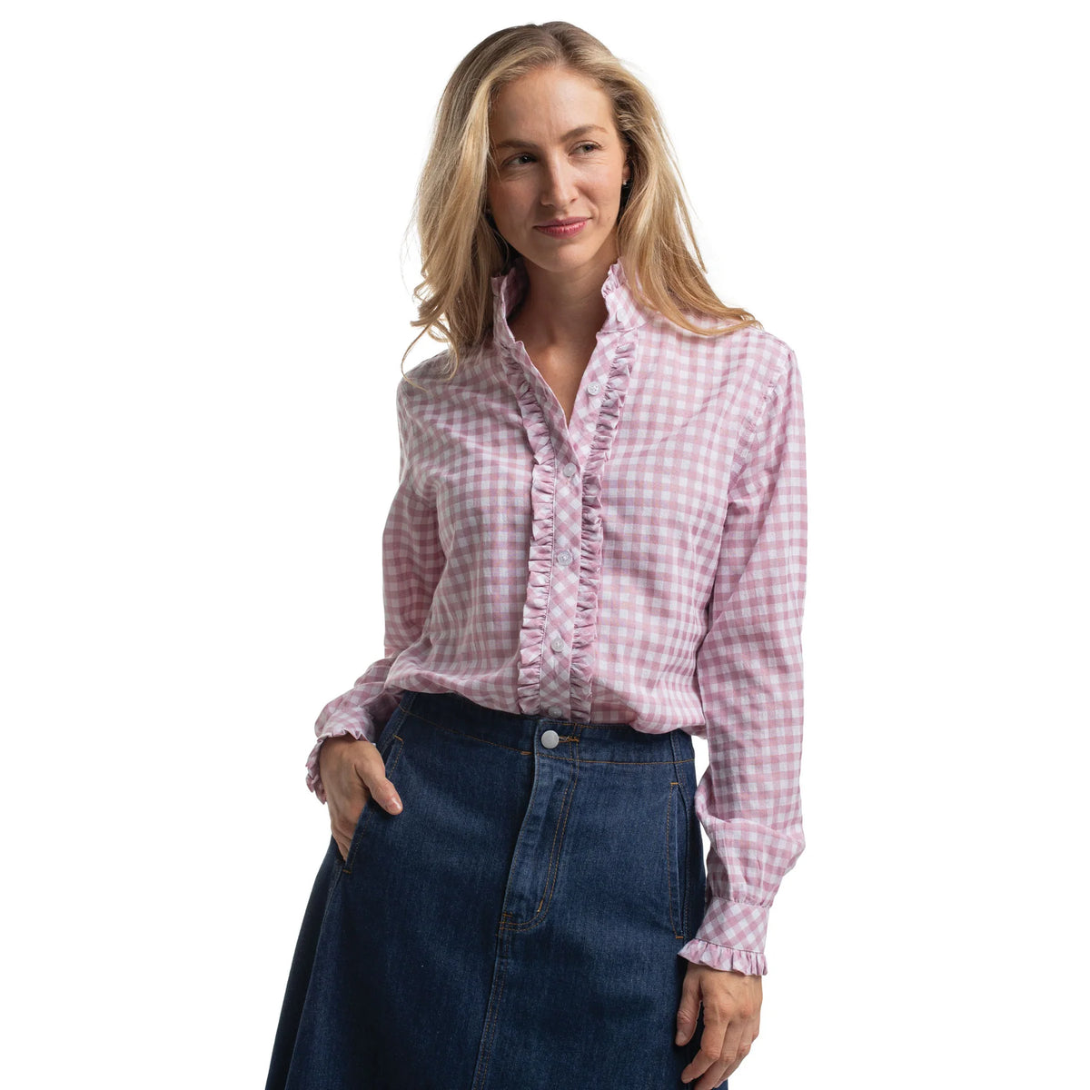 Just Country Womens Abbey Frills Full Button Workshirt