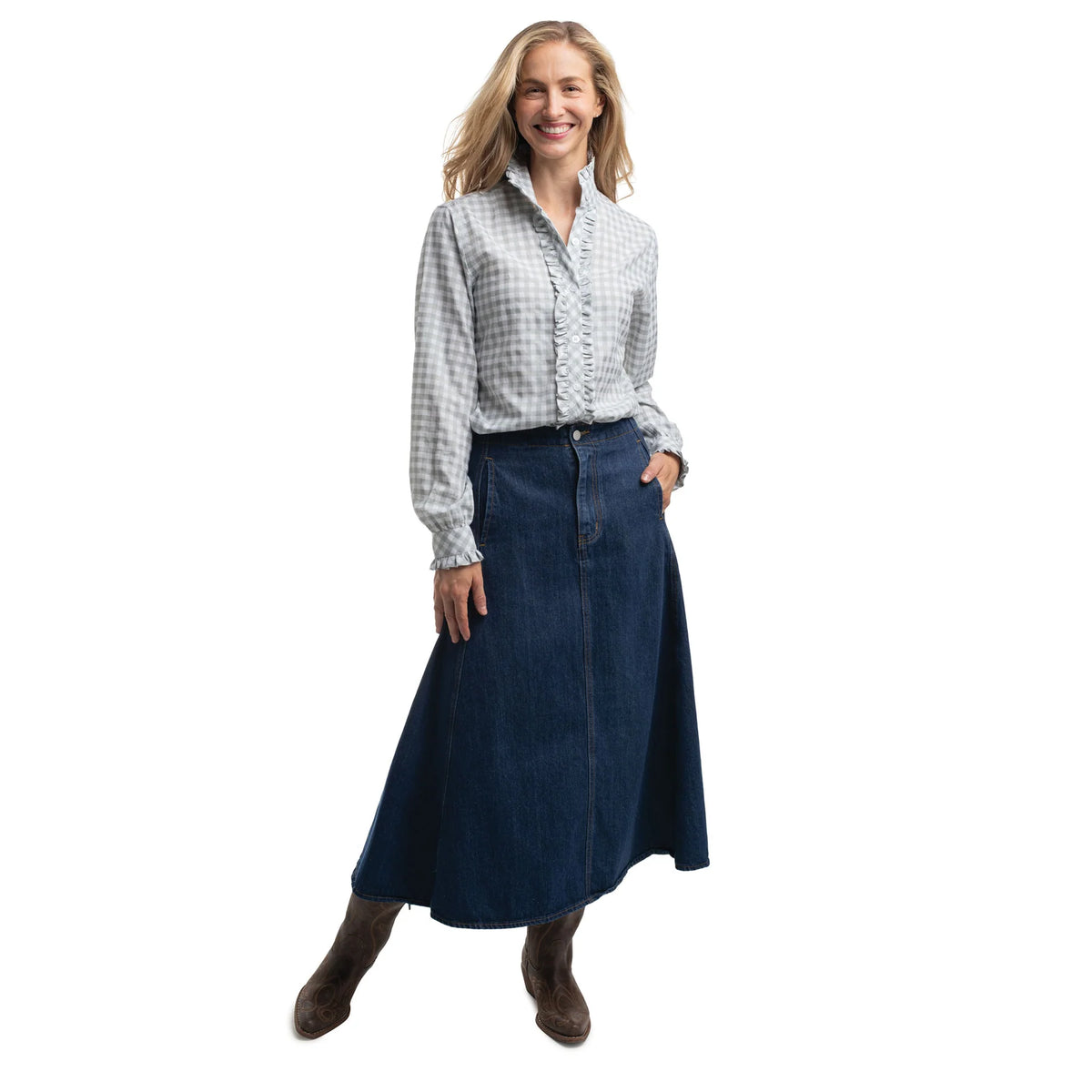 Just Country Womens Abbey Frills Full Button Workshirt
