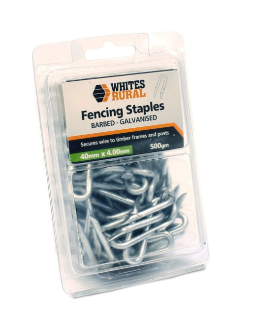 Whites Rural Fencing Staples - Barbed 40x4.00mm