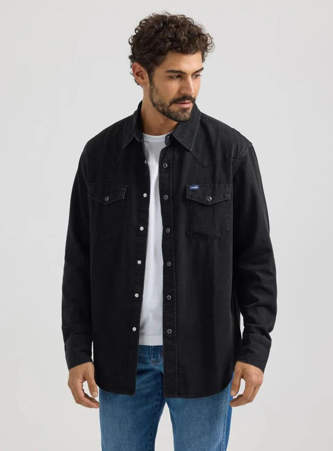Wrangler Mens Classic Fit Denim Shirt