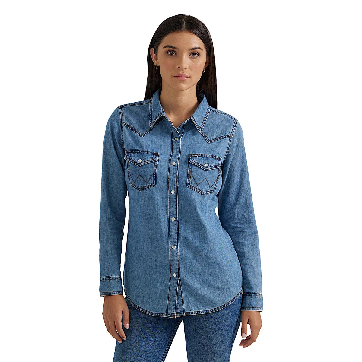 Wrangler Womens Classic Fit Denim Shirt