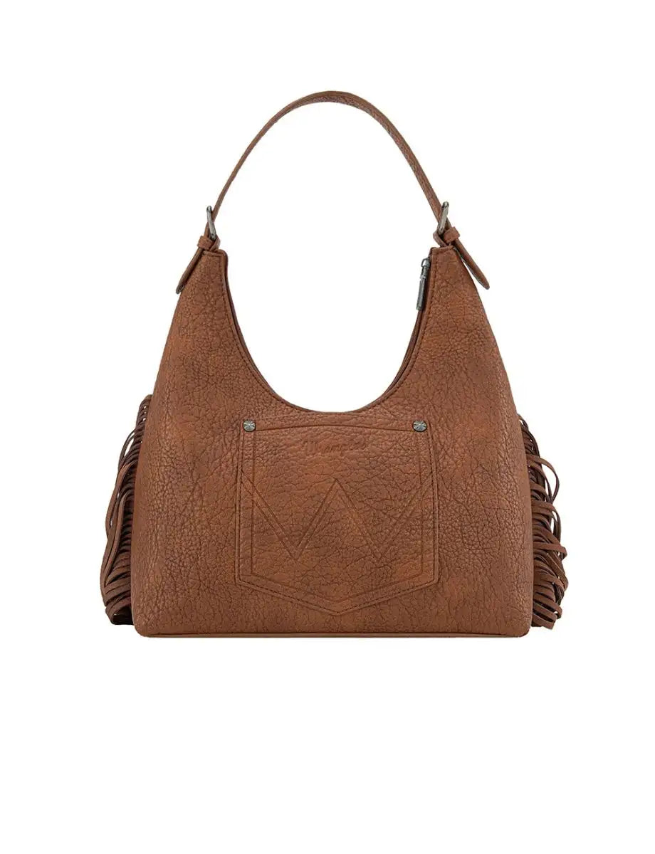 Wrangler Tooled Fringe Shoulder Bag