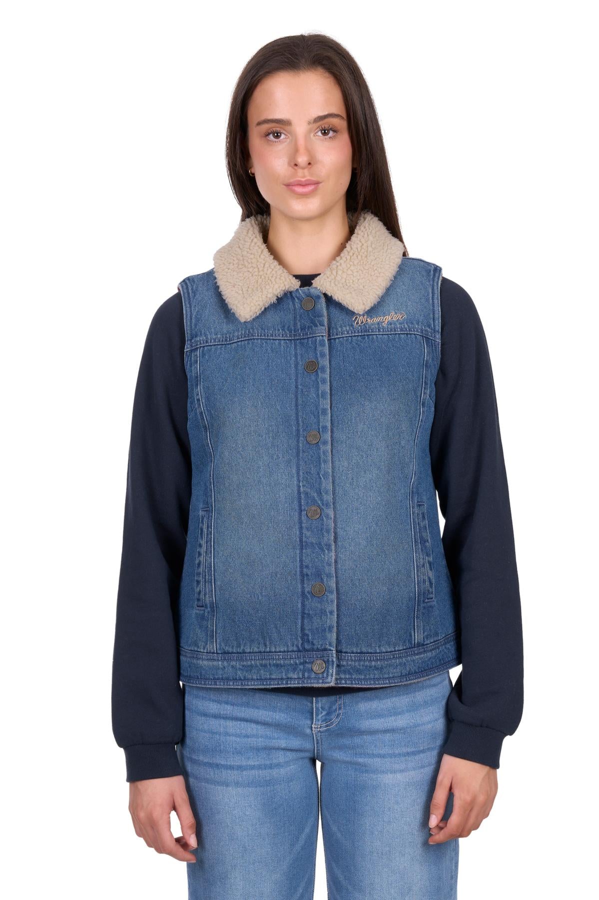 Wrangler Womens Dixie Denim Reversible Vest