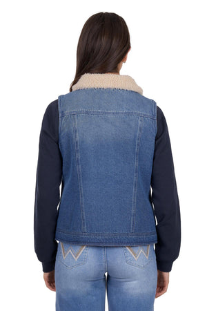 Wrangler Womens Dixie Denim Reversible Vest