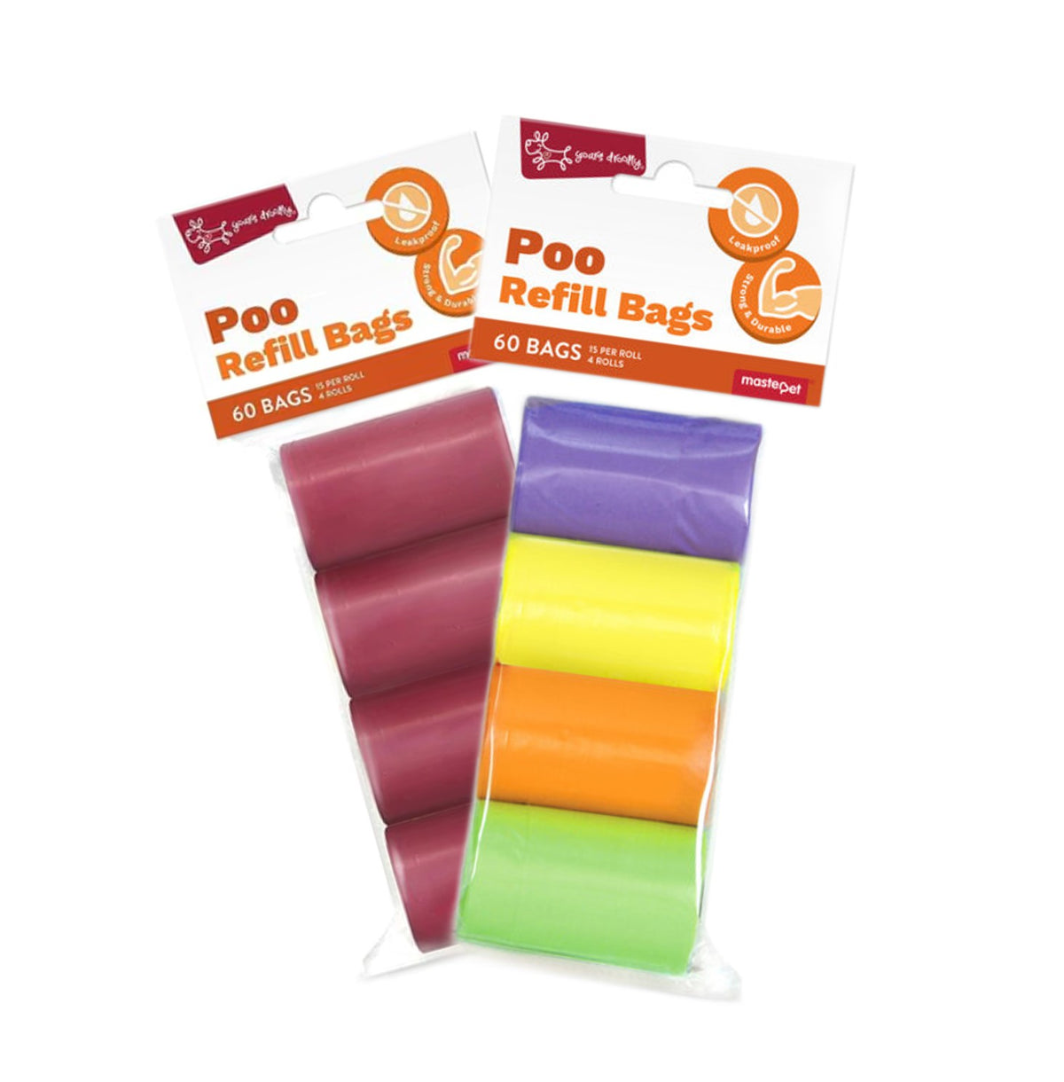 Yours Droolly Dog Waste Refill Bags 60 Bags