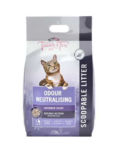 Trouble and Trix Lavender Scent Clumping Cat Litter