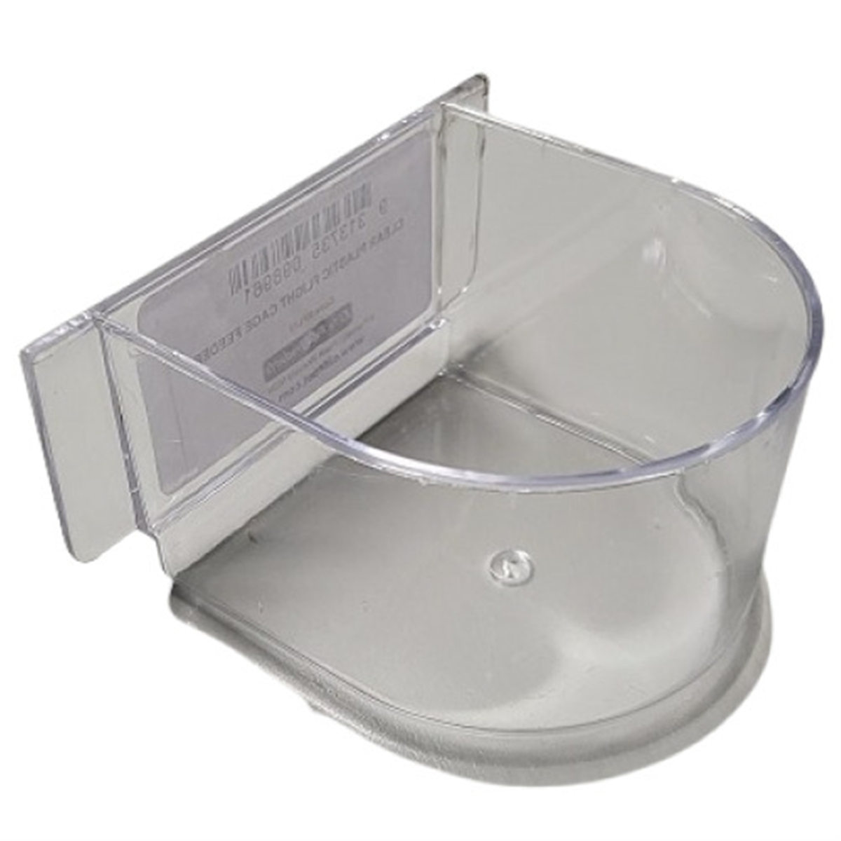 Elite Clear Plastic D Feeder Large for Flight Cages