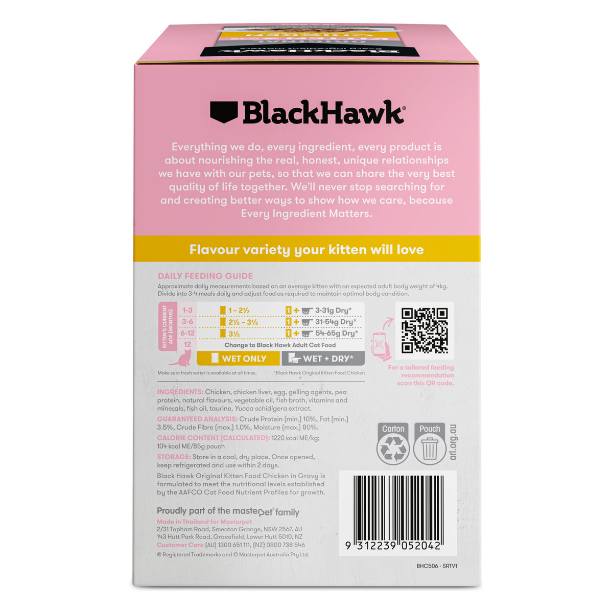 Black Hawk Original Kitten Chicken in Gravy Wet Cat Food