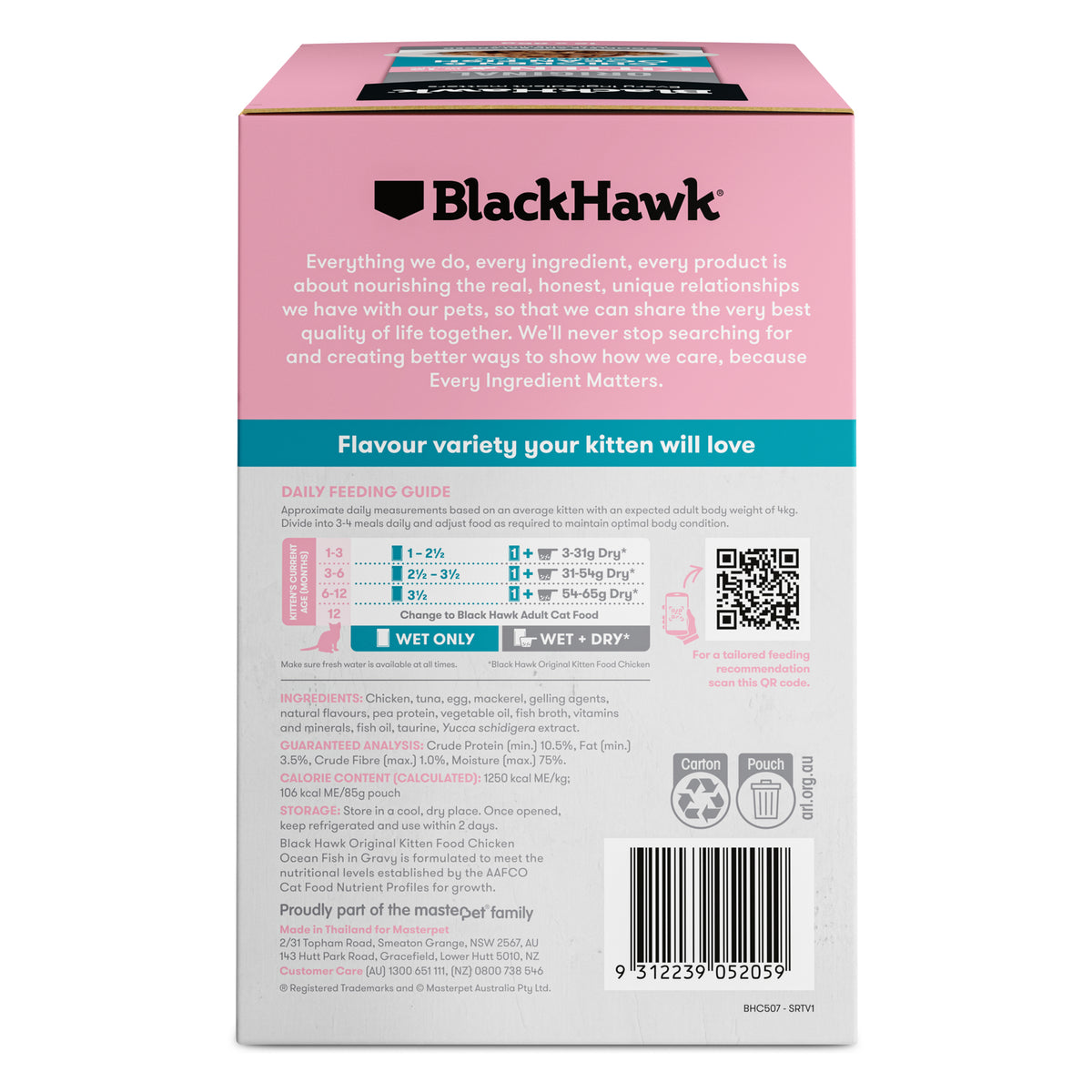 Black Hawk Original Kitten Chicken and Ocean Fish in Gravy Wet Cat Food