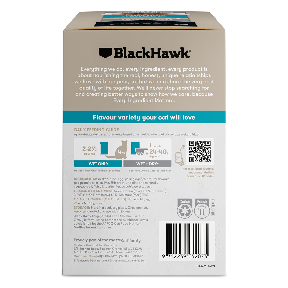 Black Hawk Original Adult Cat Chicken and Tuna in Gravy Wet Cat Food
