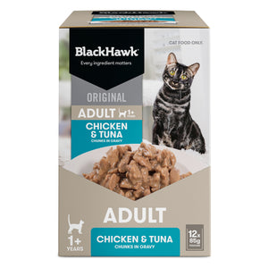 Black Hawk Original Adult Cat Chicken and Tuna in Gravy Wet Cat Food