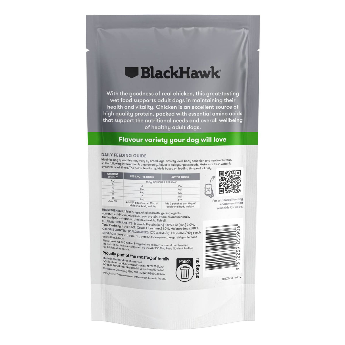 Black Hawk Original Adult Chicken & Veg 140g