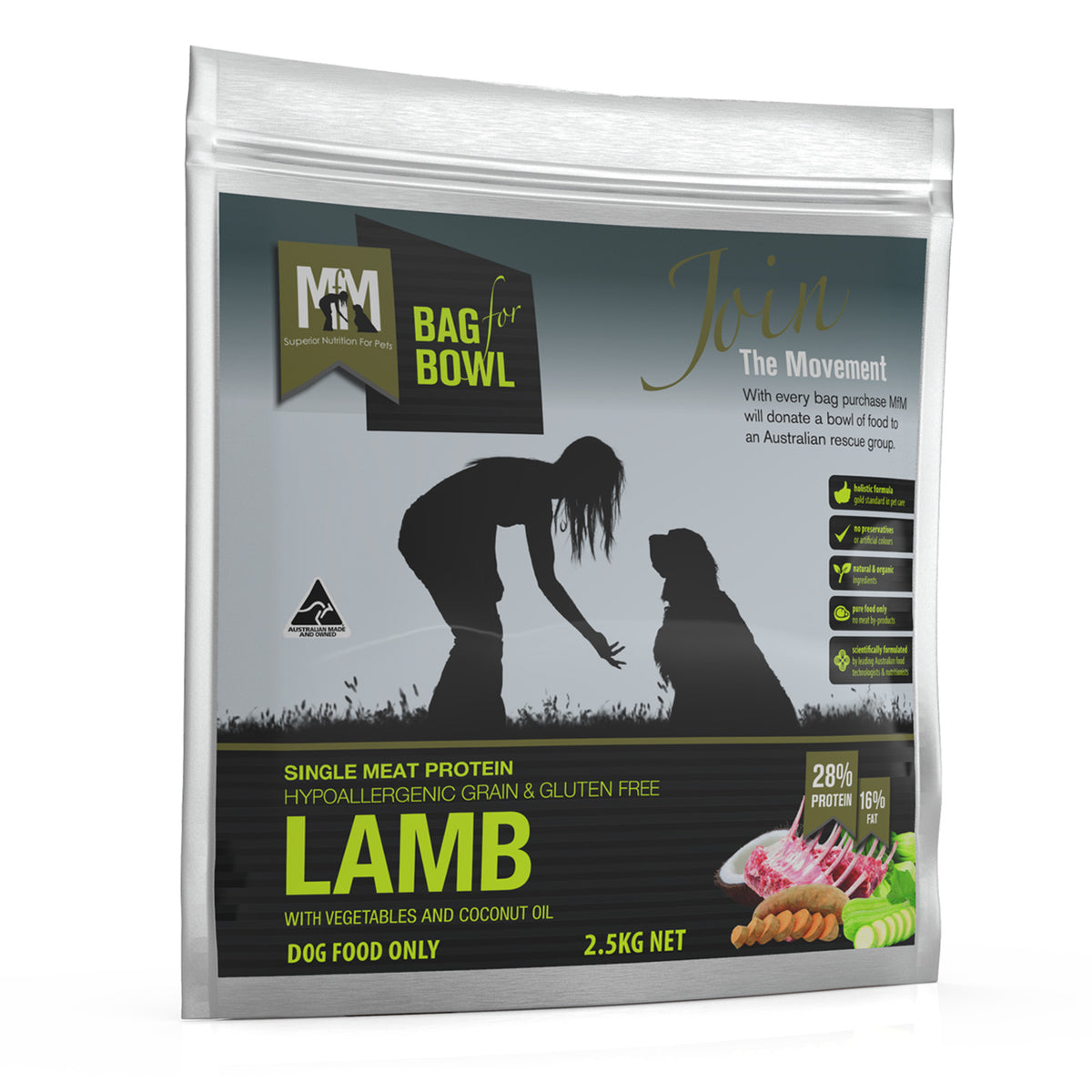 Meals for Mutts Single Protein Lamb Dry Dog Food