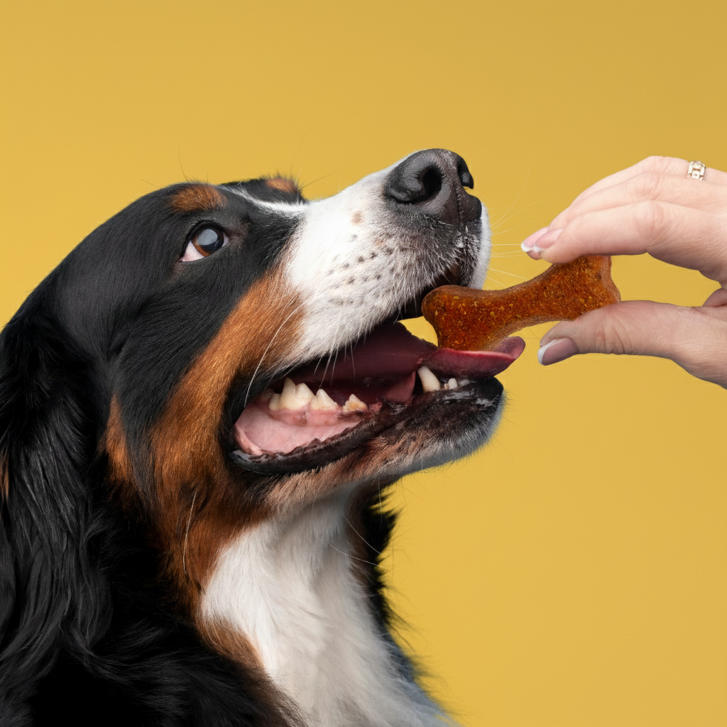Plutos Senior Cheese Apple & Krill Dental Dog Chew Medium