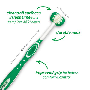 TropiClean Fresh Breath Triple Flex Toothbrush for Small and Medium Dogs