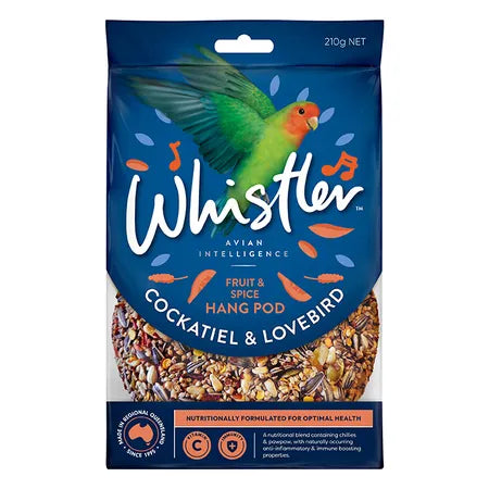 Whistler Cockatiel & Lovebird Pod Fruit&Spice