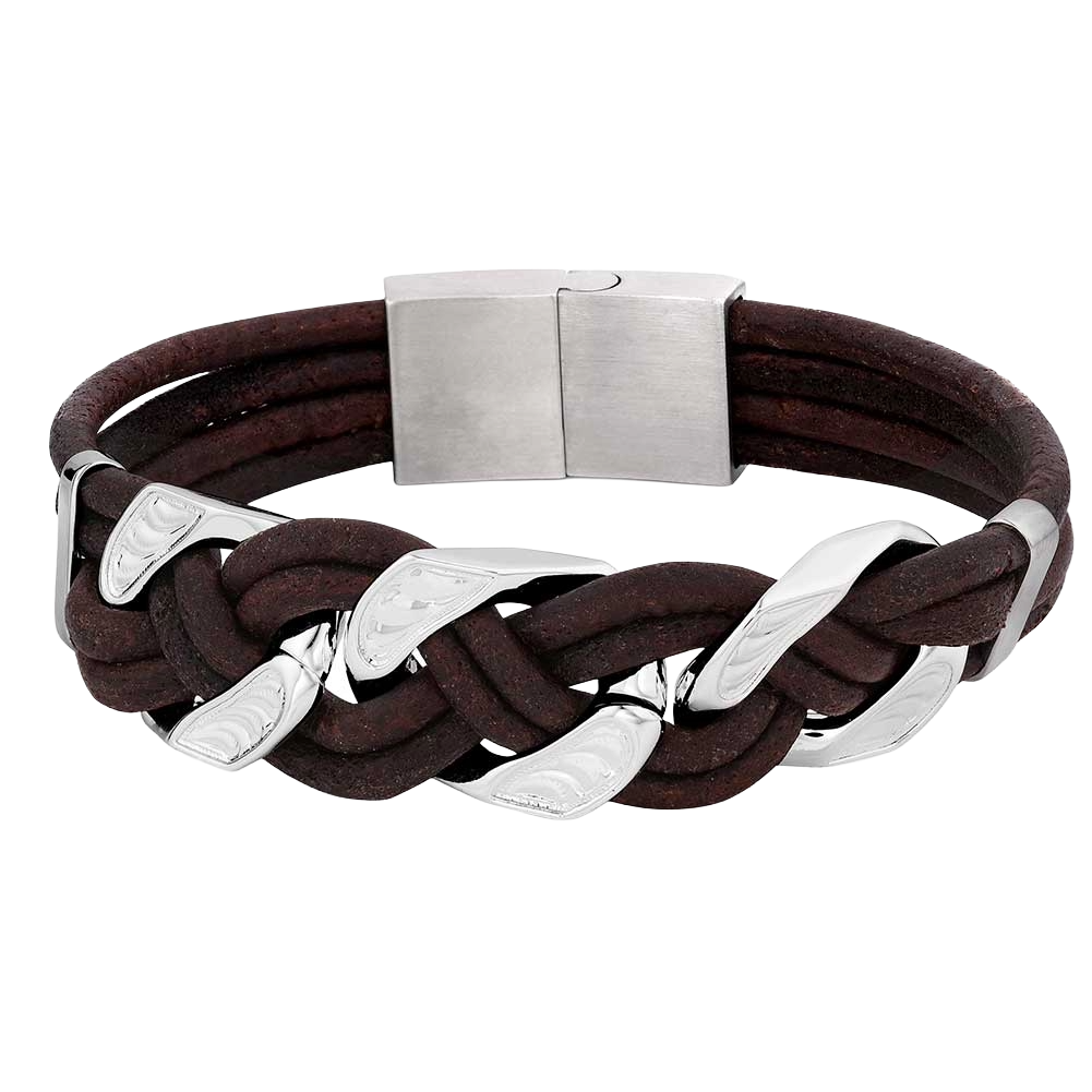 Montana Silversmiths Mens Rustic Braided Bracelet