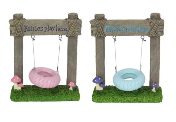 Fairy Swing Set with Tyre 2 Asstd 15cm