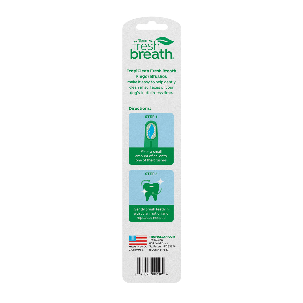 TropiClean Fresh Breath Finger Brushes 2pk