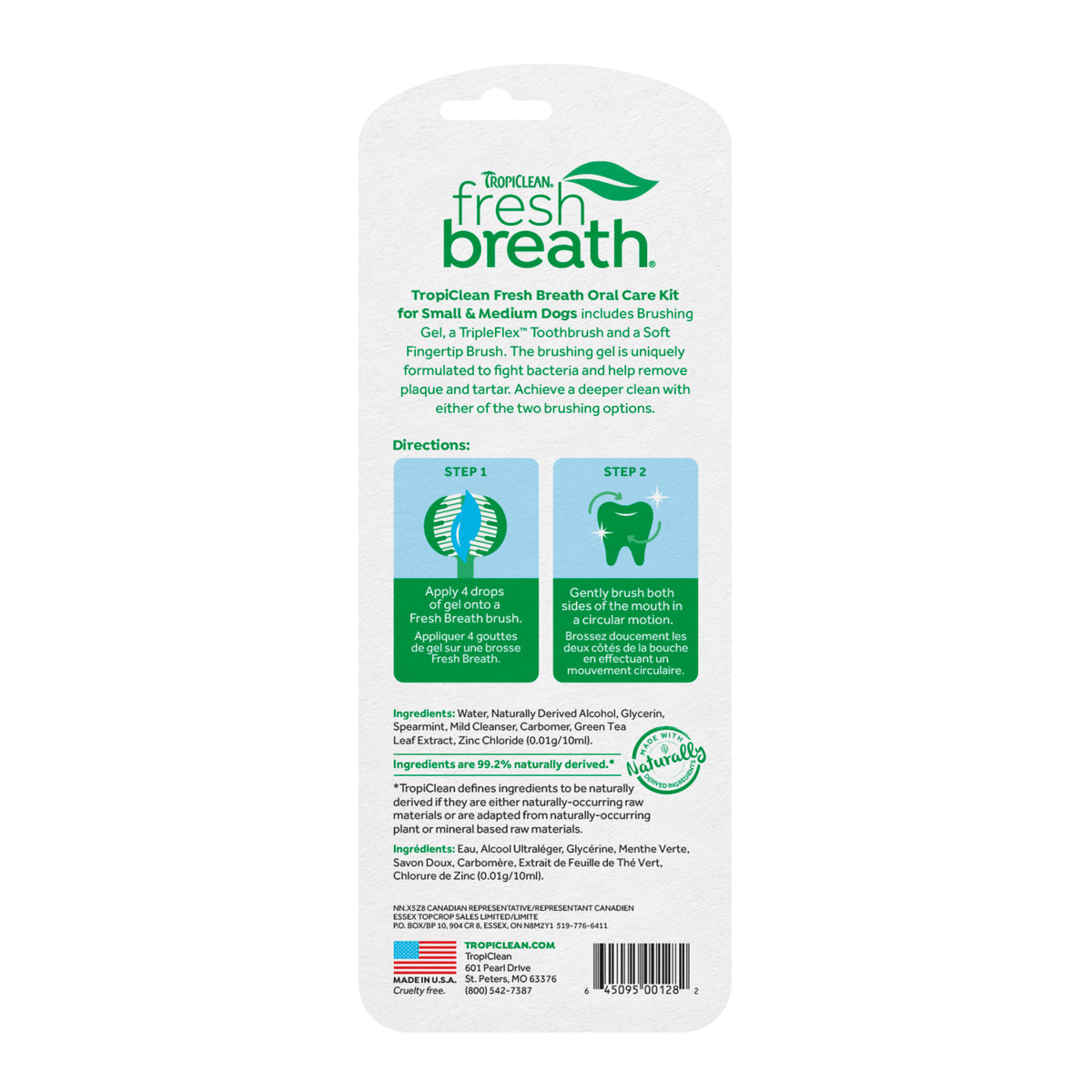 TropiClean Fresh Breath Oral Care Kit for Small and Medium Dogs