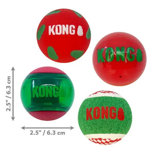 KONG Holiday Occasions Balls 4pk