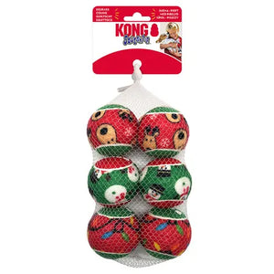 KONG Holiday Squeakair Balls 6pk