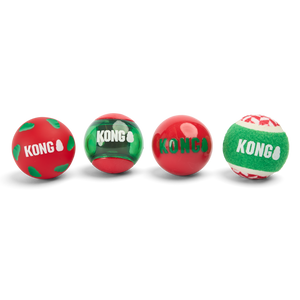 KONG Holiday Occasions Balls 4pk