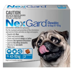 Nexgard Chewables for Dogs 4.1-10kg Blue