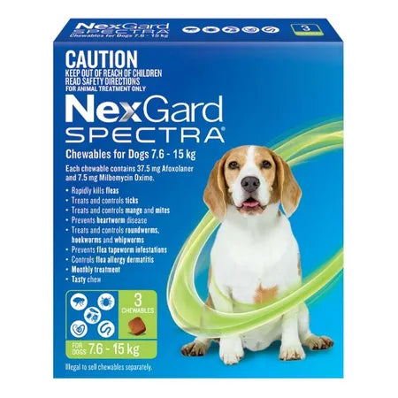Nexgard Spectra Chewables for Dogs 7.6-15kg