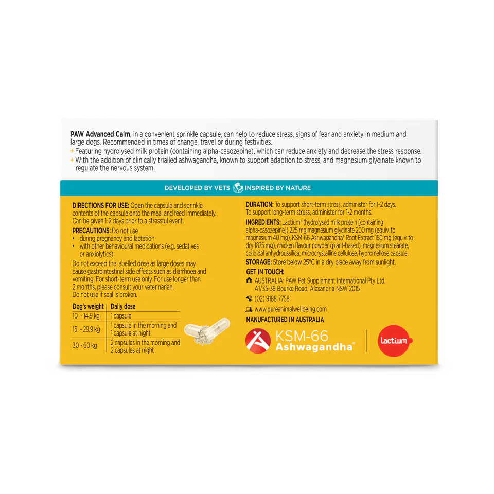 PAW by Blackmores Advanced Calm for Medium and Large Dogs Chews