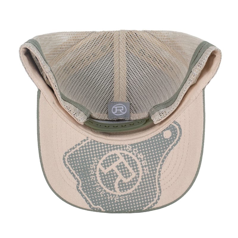 Roper Trucker Cap Cattle Tag Olive Green