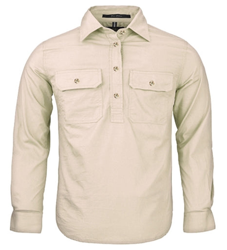 Pilbara Childrens Closed Front Long Sleeved Shirt