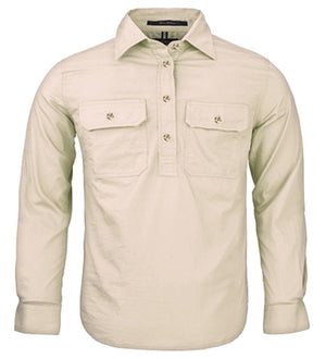 Pilbara Childrens Closed Front Long Sleeved Shirt