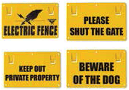 Thunderbird Sign - Beware of Dog