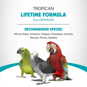 Hagen Tropican Lifetime 4mm Granules for Parrots