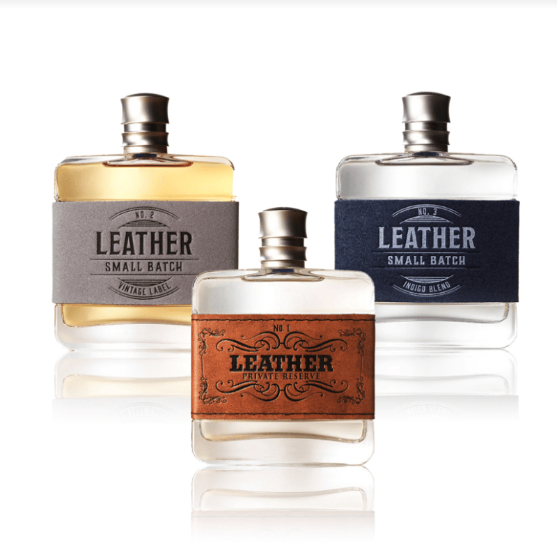 Tru Western Mens Leather Vintage Label Cologne Collection #1 #2 #3 #4