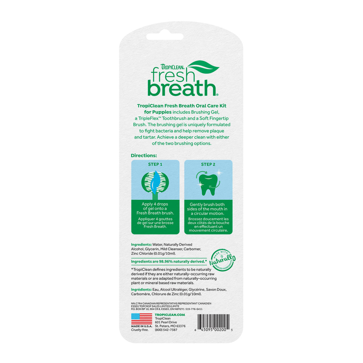 TropiClean Fresh Breath Oral Care Kit for Puppies
