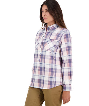 Swanndri Womens Egmont Half Placket Flannel Shirt