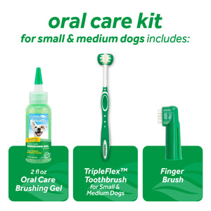 TropiClean Fresh Breath Oral Care Kit for Small and Medium Dogs